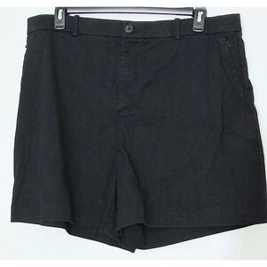 Spanx Shorts Size 2X Supersmooth Stretch Twill Zip Up Pockets Black 21618R